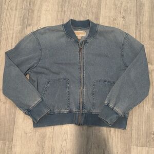 Michael Kors Denim Bomber Jean Jacket